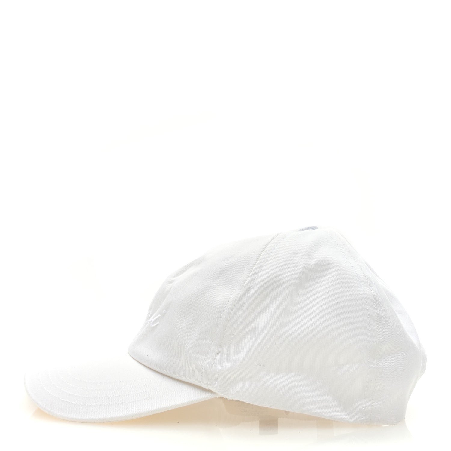 Gucci Cotton Embroidered Logo Script Baseball Hat M Great White 5 of 8