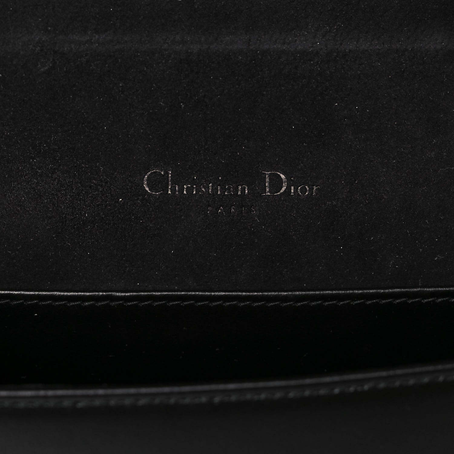 Christian Dior Calfskin Cannage Diamond Lady Dior Chain Wallet Black 5 of 10