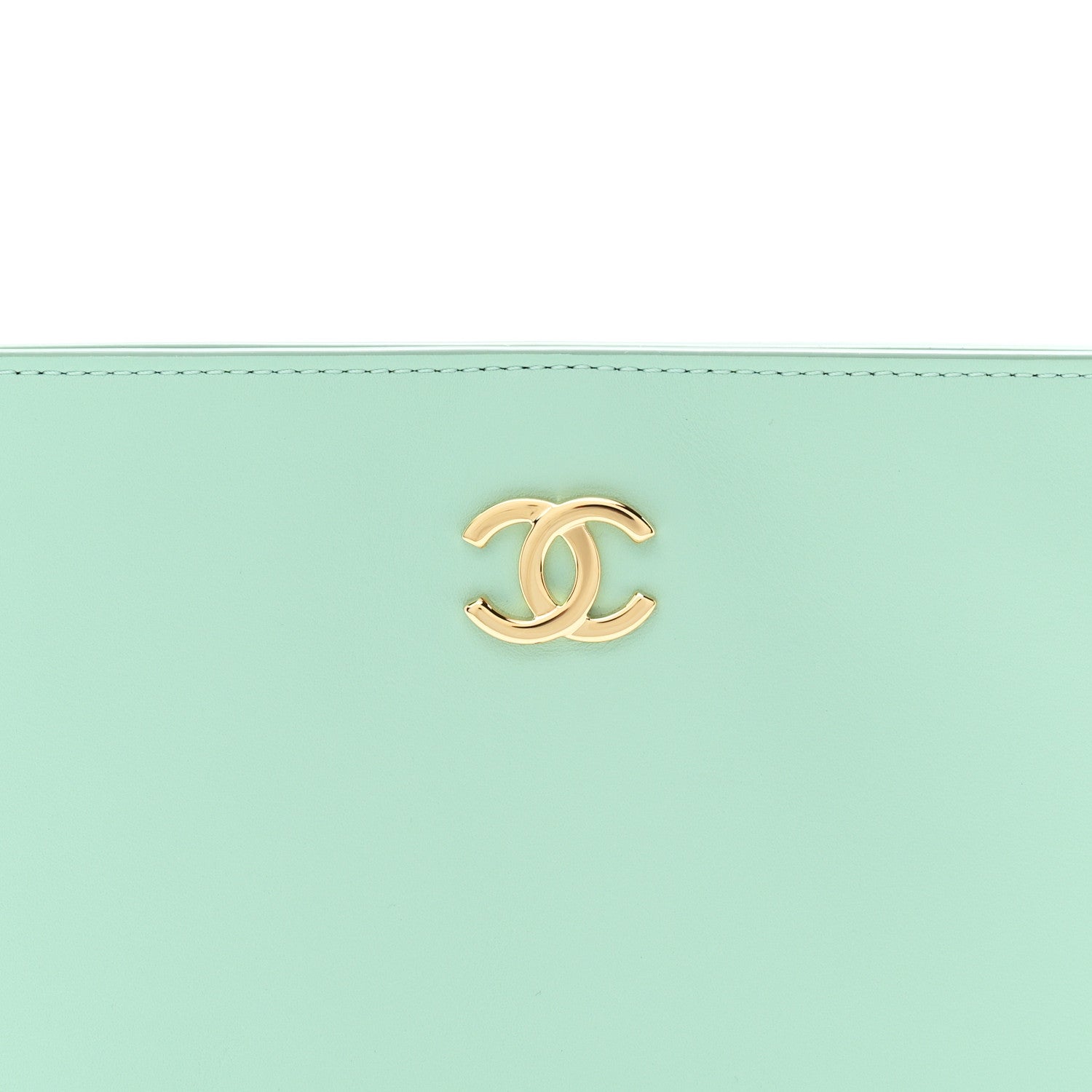 Chanel Calfskin Chick Studs Clutch Green 8 of 11