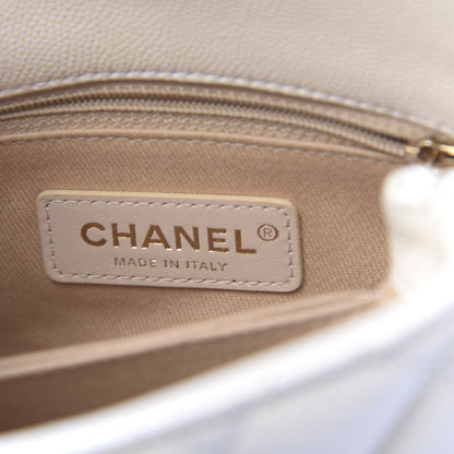 Chanel Iridescent Caviar Quilted Extra Mini Coco Handle Flap Ivory 6 of 11