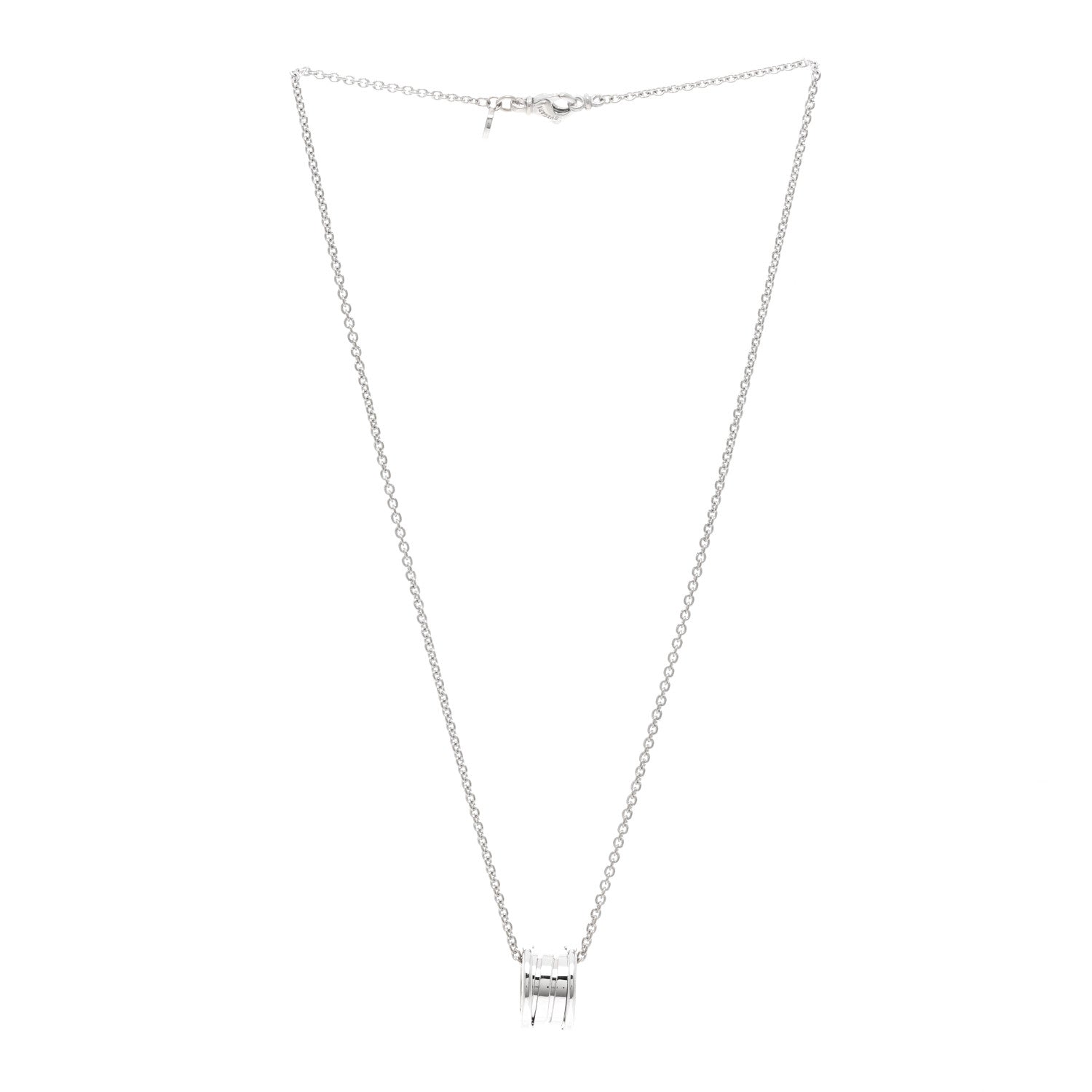 Bulgari 18K White Gold B.Zero1 Pendant Necklace 3 of 4