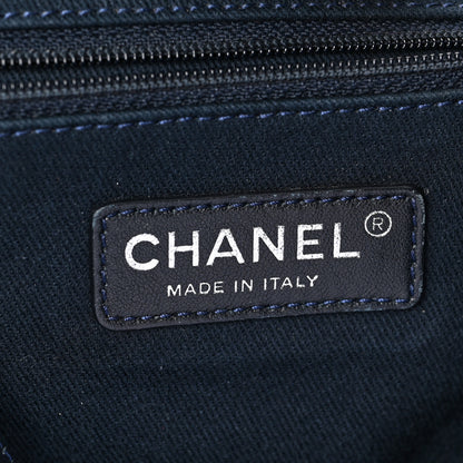 Chanel Canvas Large Deauville Tote Dark Blue 8 of 14