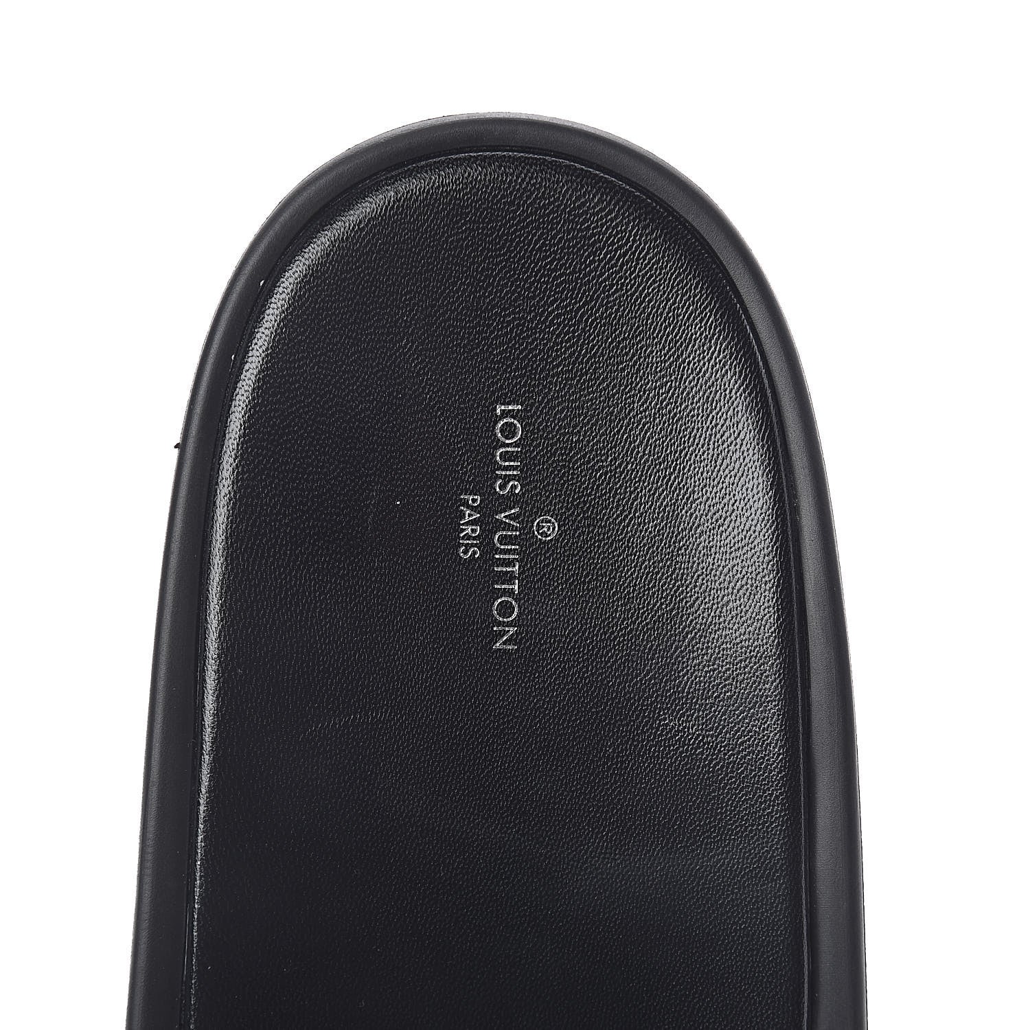 Louis Vuitton Calfskin Logo Sunbath Slide Sandals 40 Black 7 of 7