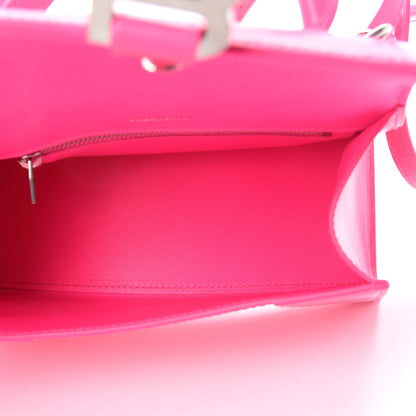 Balenciaga Shiny Box Calfskin Small Hourglass Top Handle Bag Hot Pink 6 of 13