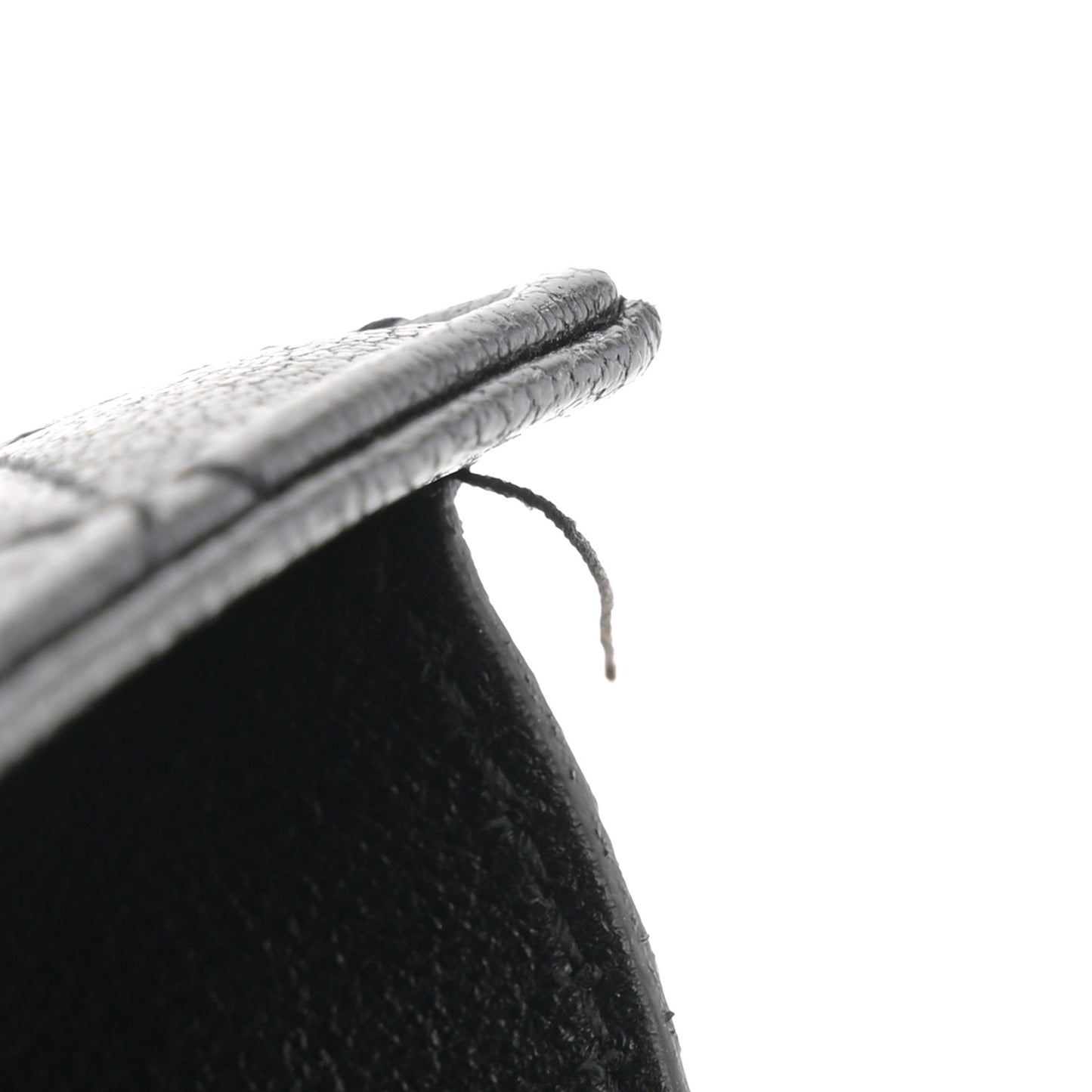 Sheepskin Tri-Quilt Monogram Envelope Chain Wallet Black