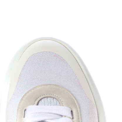 Hermes Knit Suede Goatskin Womens Crew Sneakers 36 White Gris 16 of 18