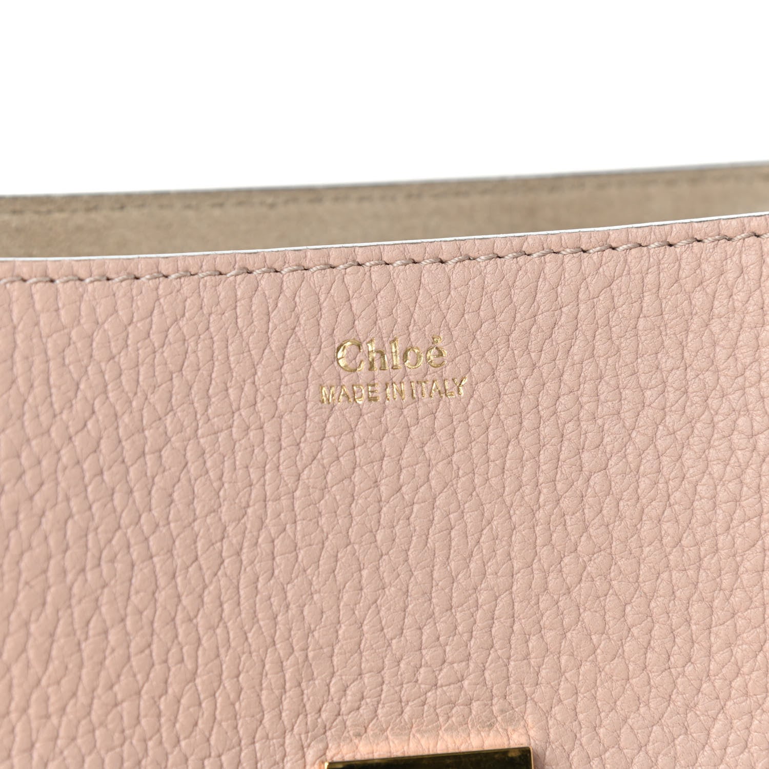 Chloe Grained Lambskin Drew Shoulder Bag Cement Pink 6 of 9