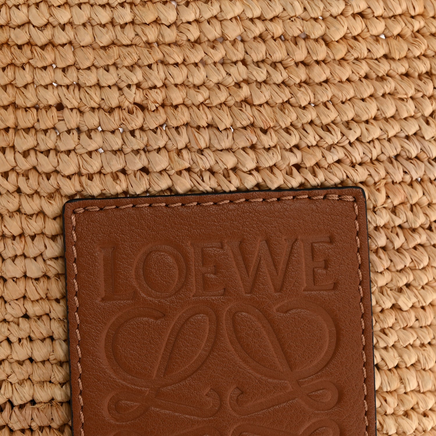 Loewe Raffia Mini Slit Tote Bag Natural Tan 6 of 11