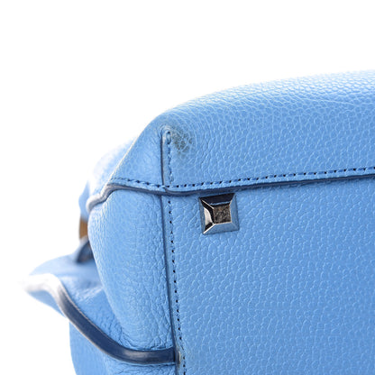 MCM Grained Calfskin Medium Milla Tote Tile Blue 11 of 14