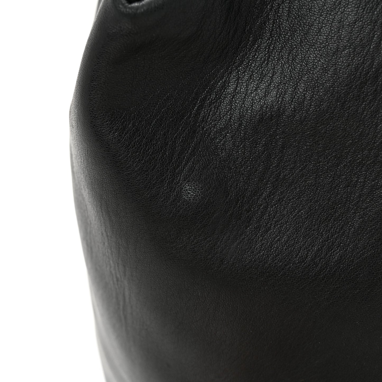 Lambskin Teddy Drawstring Bag Black