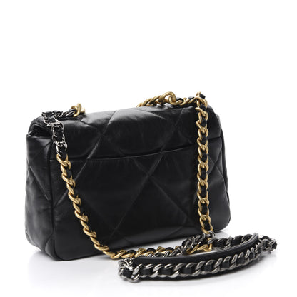 Chanel Goatskin Quilted Medium 19 Flap Black 3 of 11