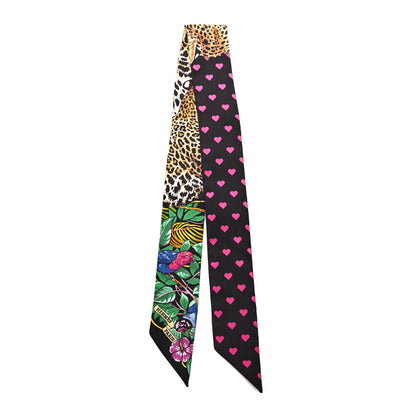 Hermes Silk Jungle Love Love Twilly Black Vert Rose Vif 2 of 4