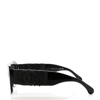 Chanel Acetate Calfskin Polarized Square Sunglasses 5473-Q-A Black 3 of 7