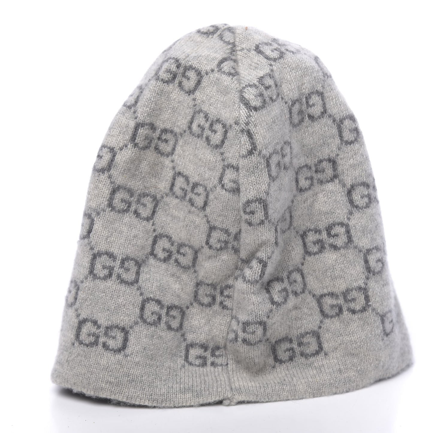 Cashmere GG Monogram Beanie Hat Grey