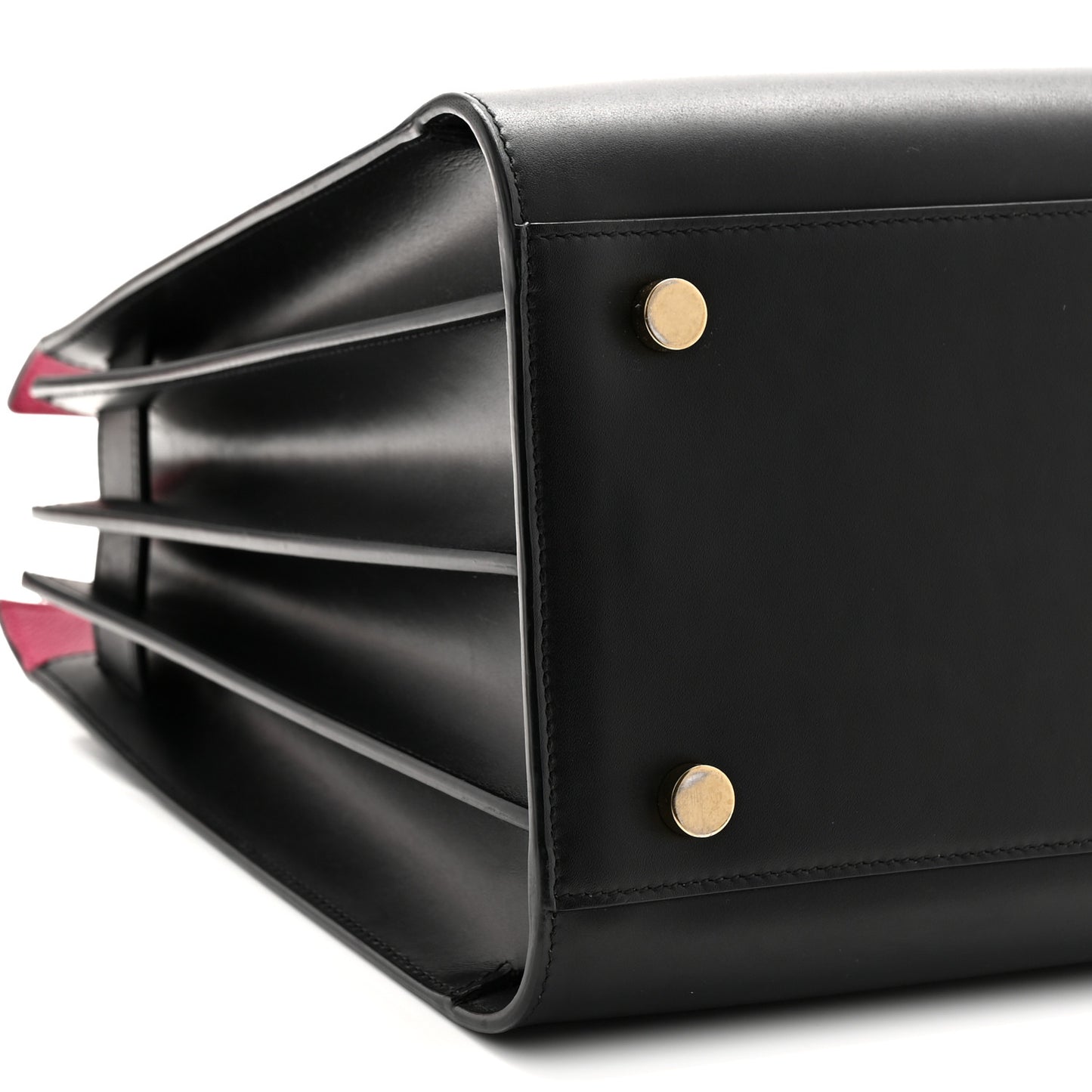 Calfskin Small Sac De Jour Black Fuchsia