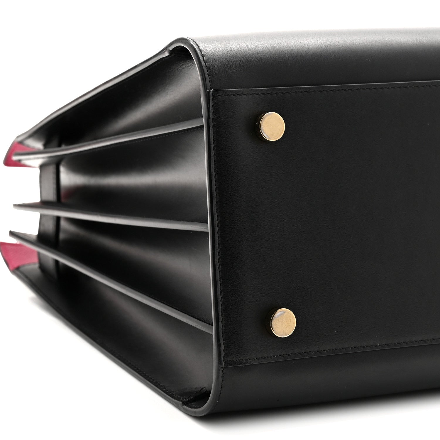 Saint Laurent Calfskin Small Sac De Jour Black Fuchsia 9 of 10