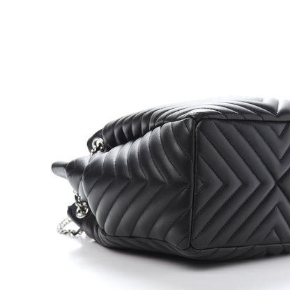 Chanel Lambskin Chevron Small Urban Spirit Drawstring Bag Black 7 of 10