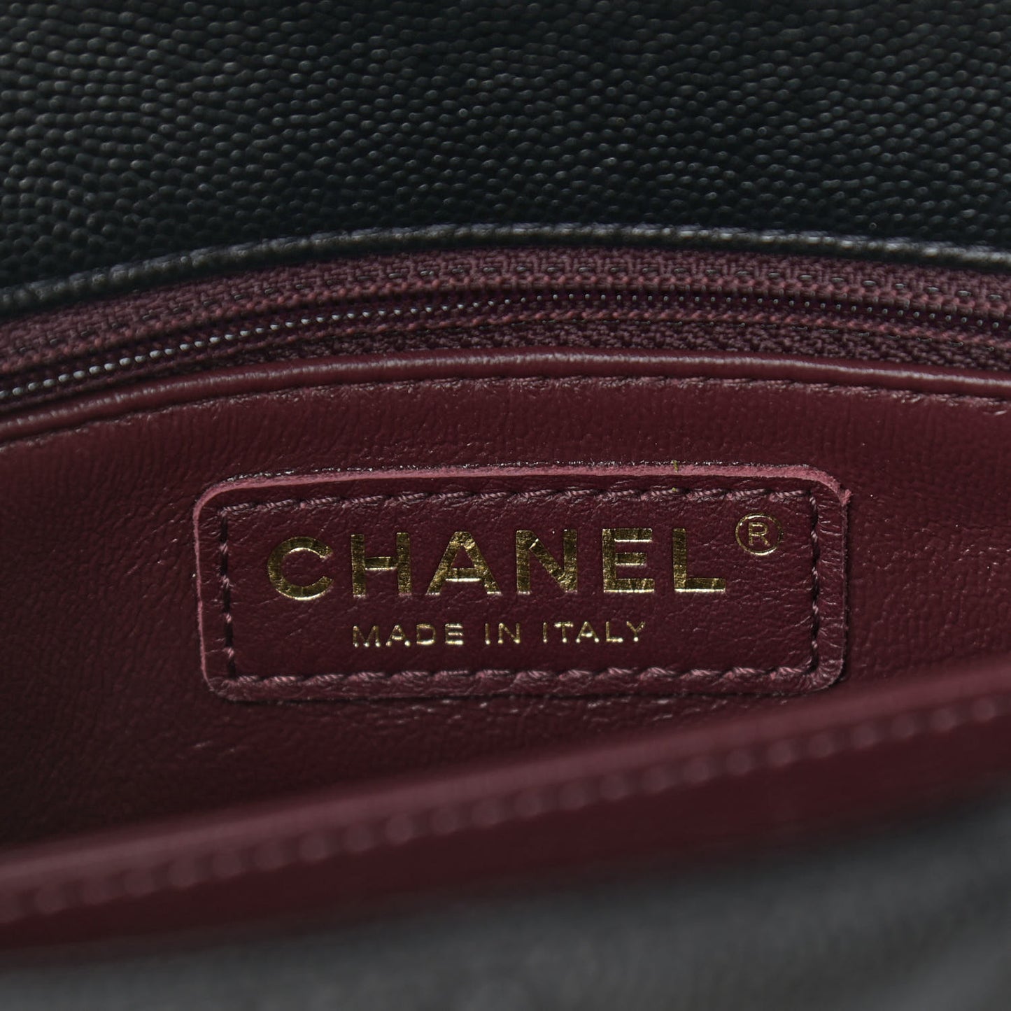 Caviar Quilted Mini Coco Handle Flap Black