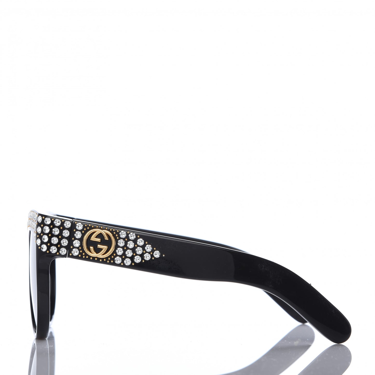 Acetate Crystal Sunglasses GG0147S Black