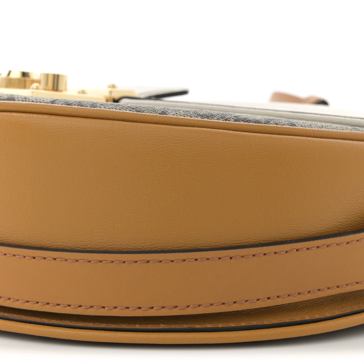 Gucci GG Supreme Monogram Calfskin Small Padlock Messenger Shoulder Bag Beige Mystic White Sun Oil 10 of 11