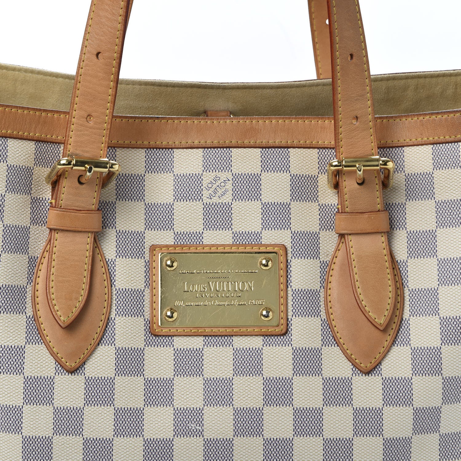 Louis Vuitton Damier Azur Hampstead MM 9 of 9