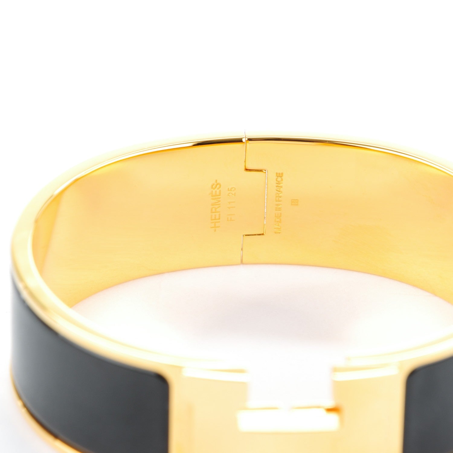 Hermes Enamel Wide Clic Clac H Bracelet PM Black 3 of 5