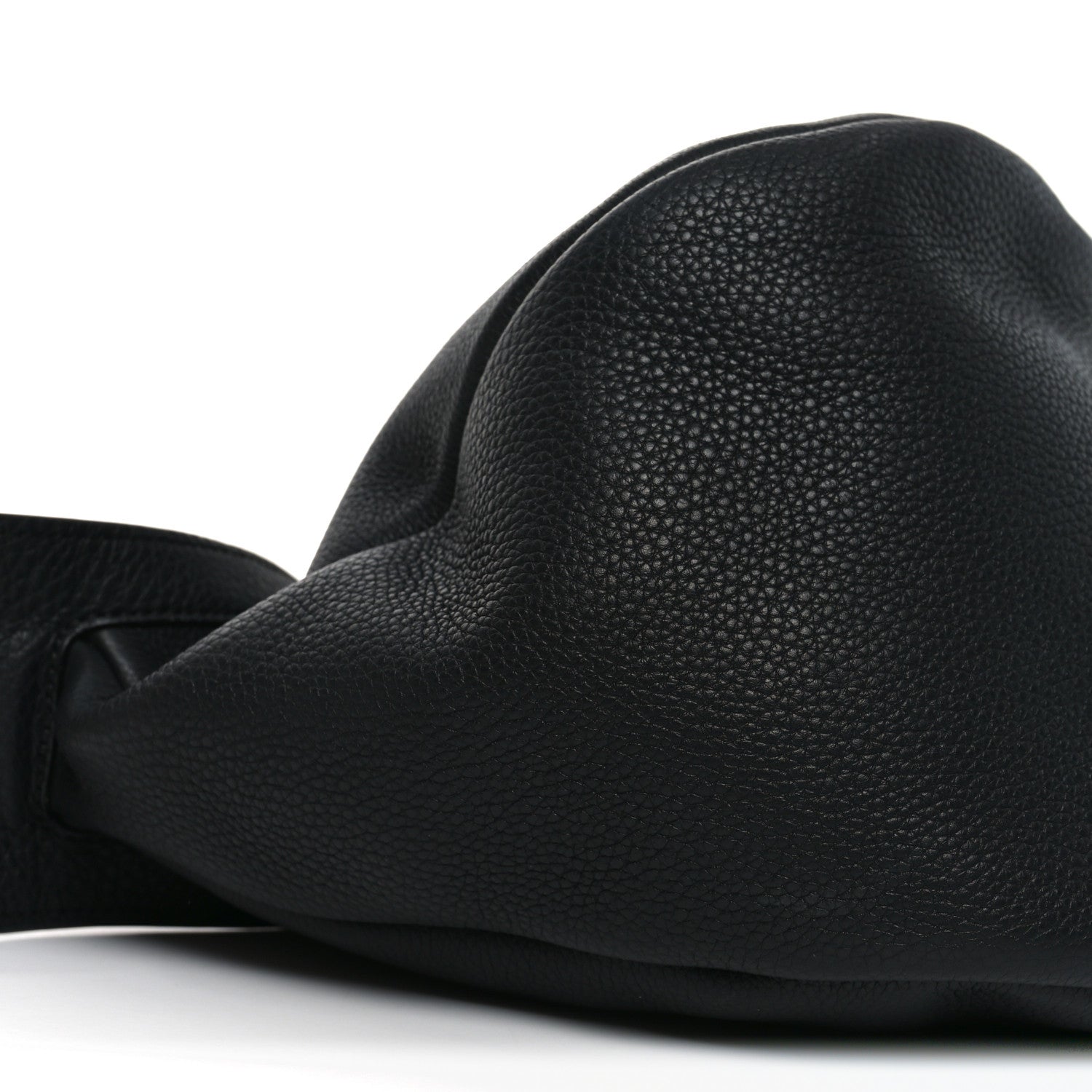 The Row Grained Calfskin Large Slouchy Banana Bag Black 9 of 10