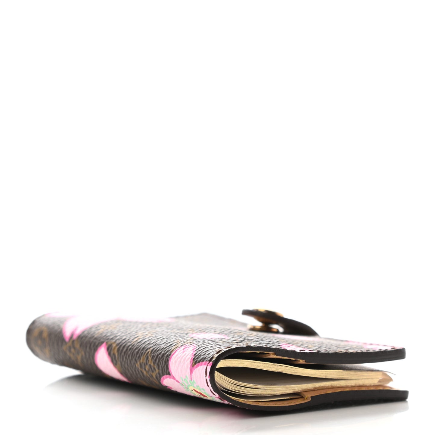 Monogram Cherry Blossom Carnet de Bal Mini Agenda Cover Brown