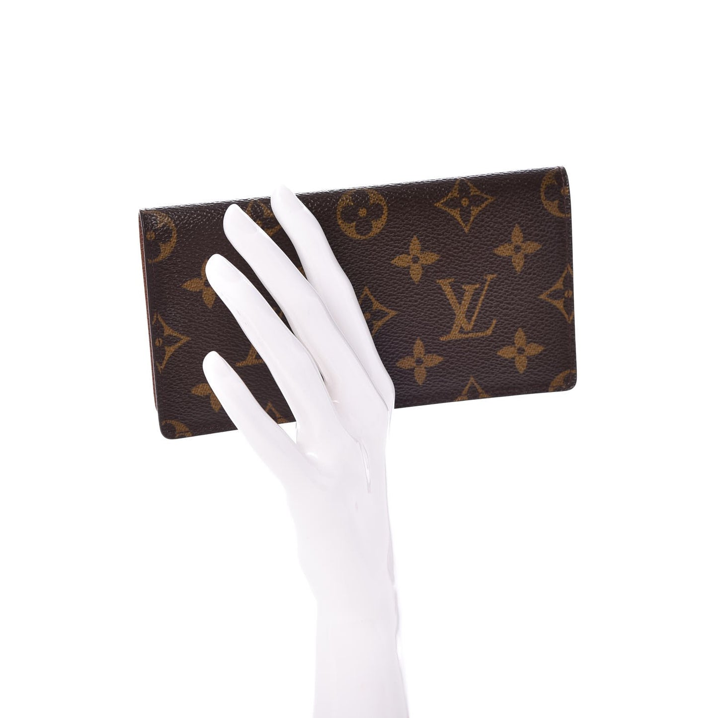 Monogram Simple Checkbook Holder Wallet
