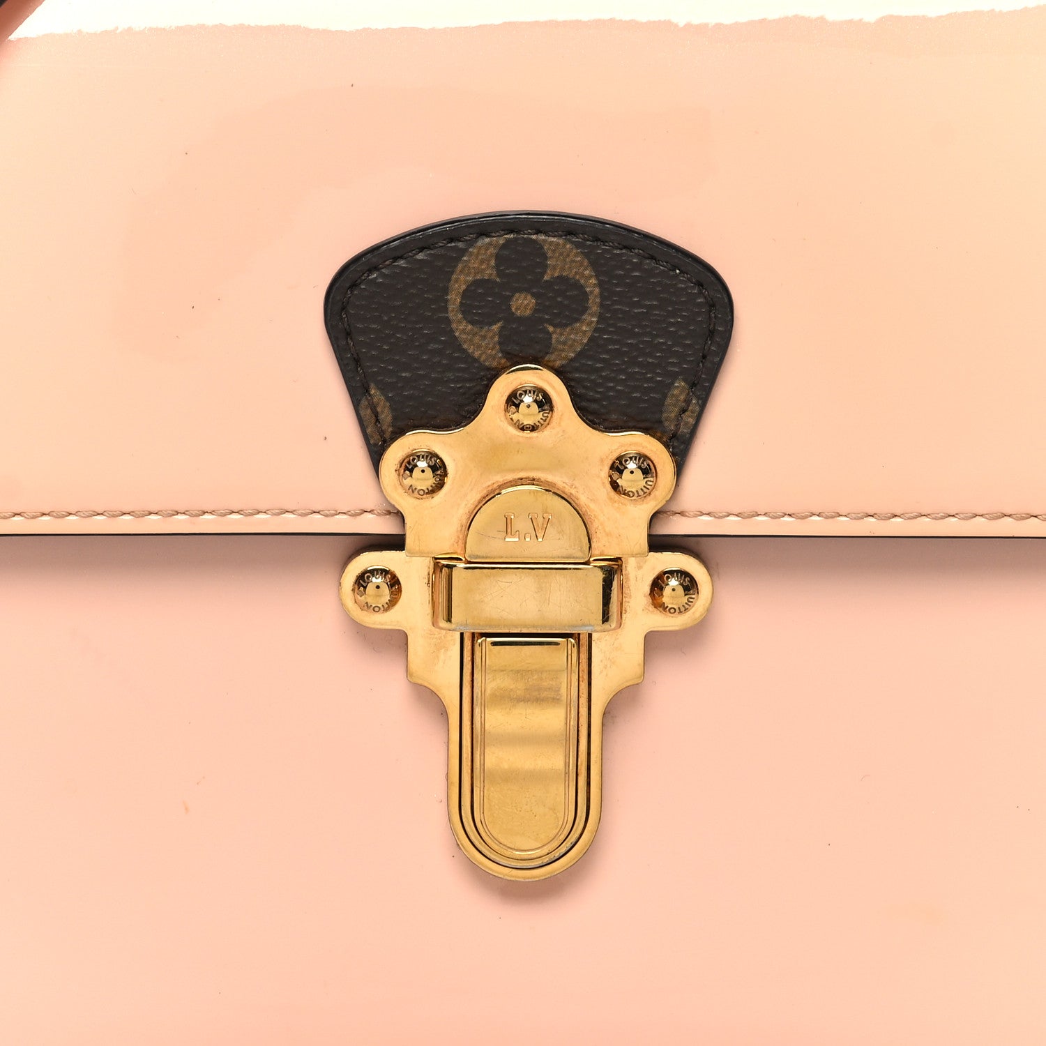 Louis Vuitton Patent Calfskin Monogram Cherrywood PM Rose Ballerine 7 of 11