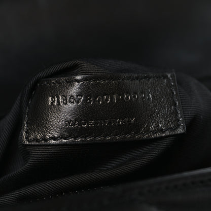 Saint Laurent Calfskin Y Quilted Monogram Monochrome Toy Loulou Crossbody Bag Black 7 of 11
