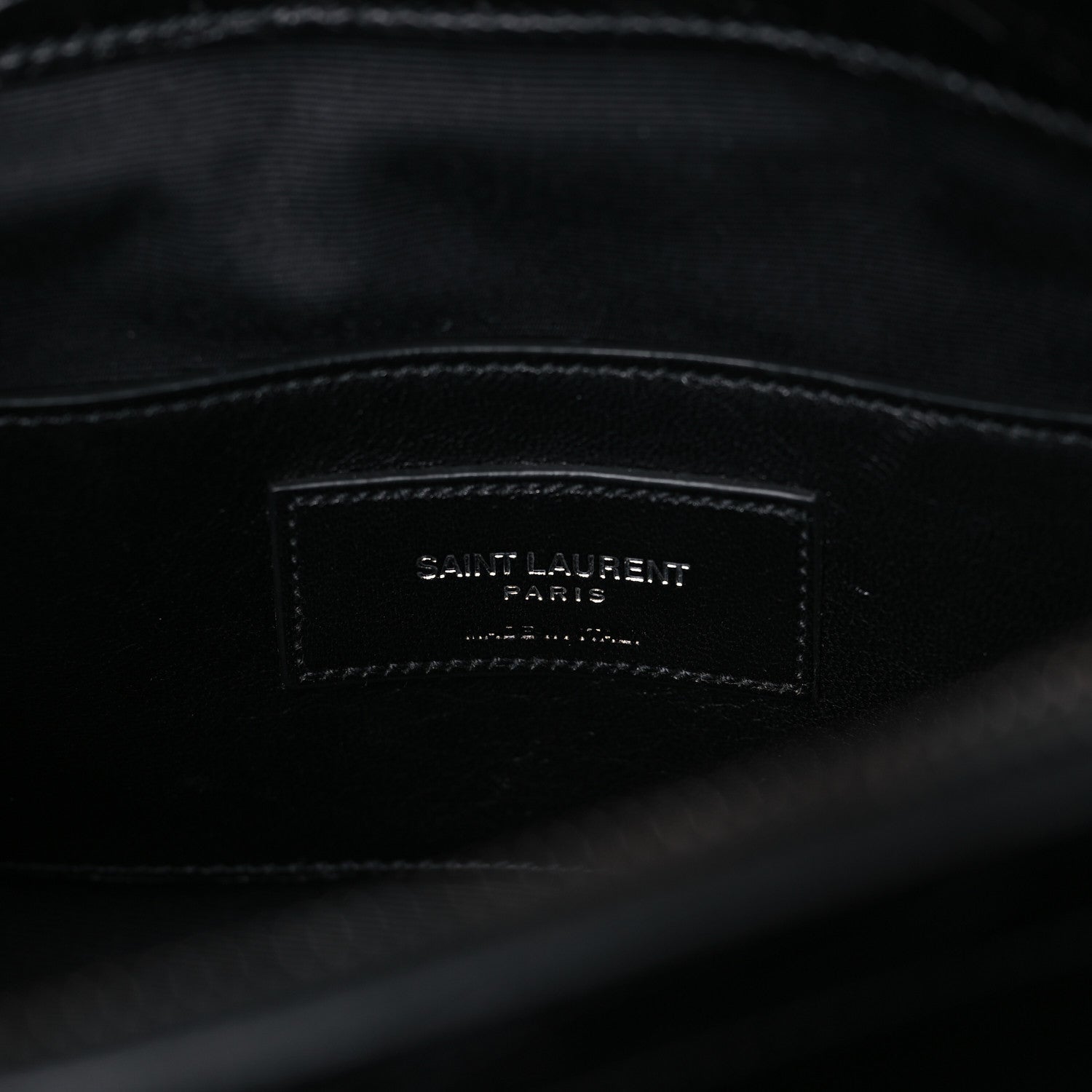 Saint Laurent Calfskin Crocodile Embossed Large College Monogram Satchel Black 6 of 11