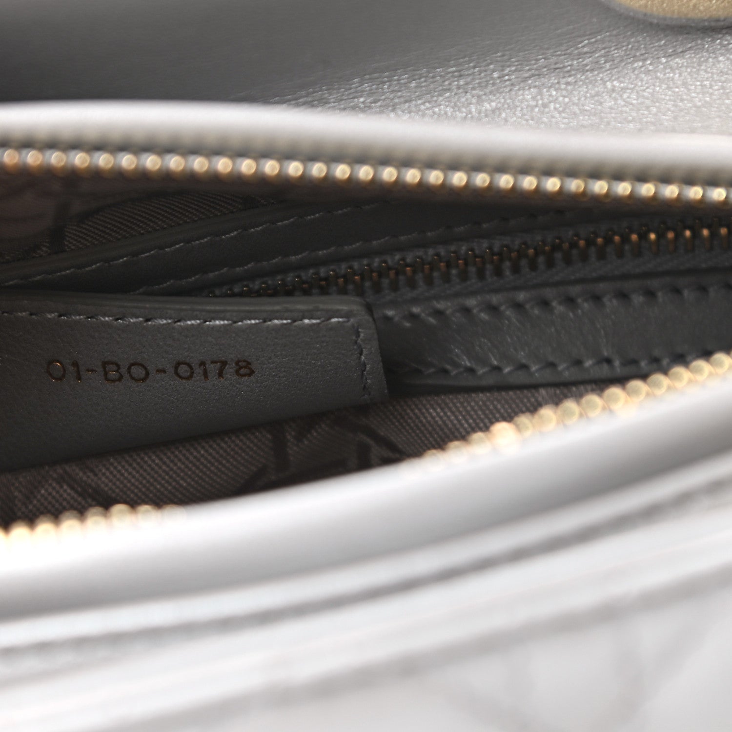 Christian Dior Pearly Lambskin Cannage Medium Lady Dior Grey 7 of 10
