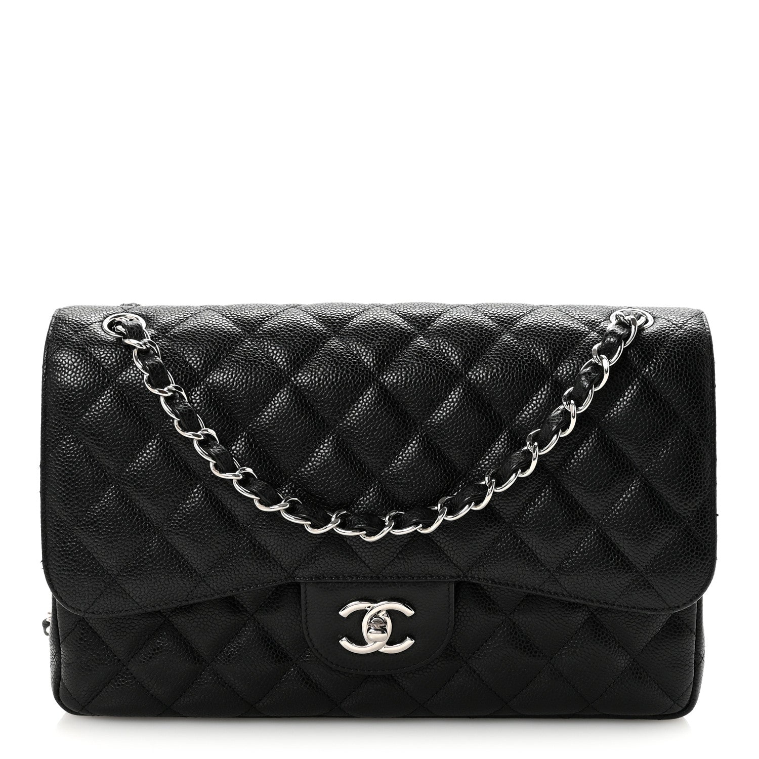 Chanel Caviar Quilted Jumbo Double Flap Black 1 of 10
