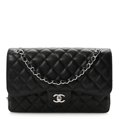 Chanel Caviar Quilted Jumbo Double Flap Black 1 of 10