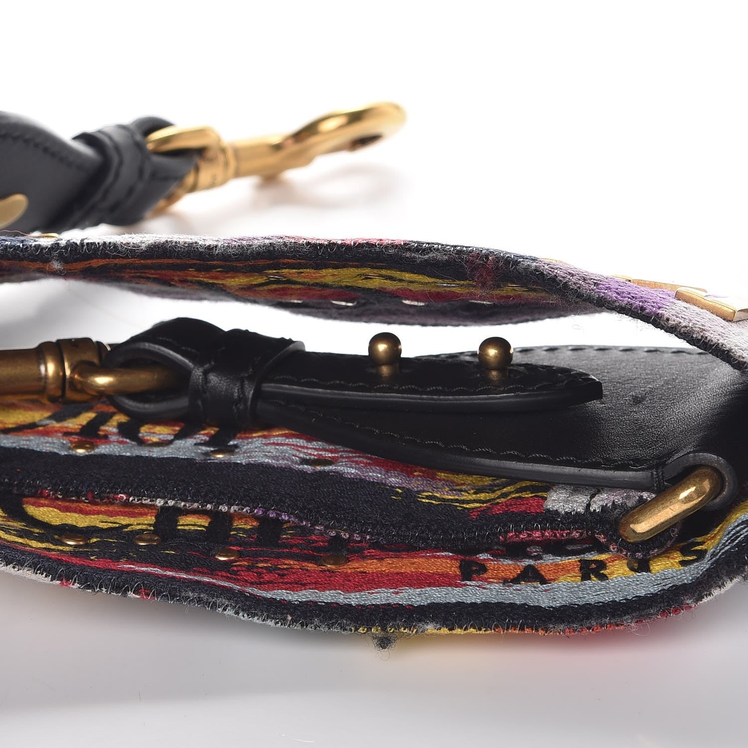 Christian Dior Canvas Embroidered Studded Rainbow J’Adior Shoulder Strap 6 of 8