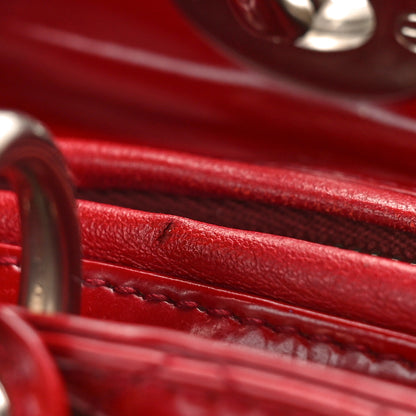 Christian Dior Patent Cannage Medium Lady Dior Red 9 of 10