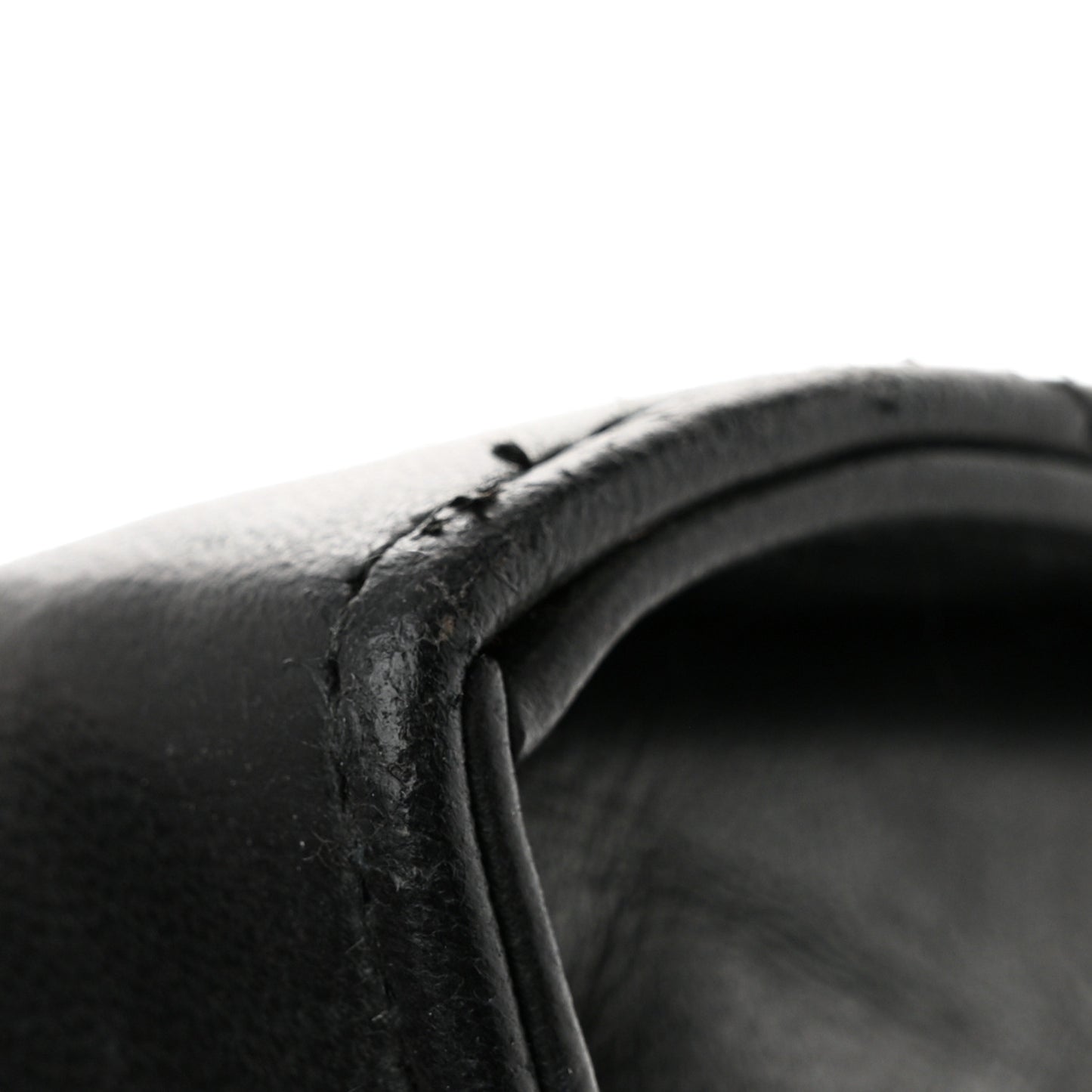 Lambskin Quilted Small Half Moon Clutch Black