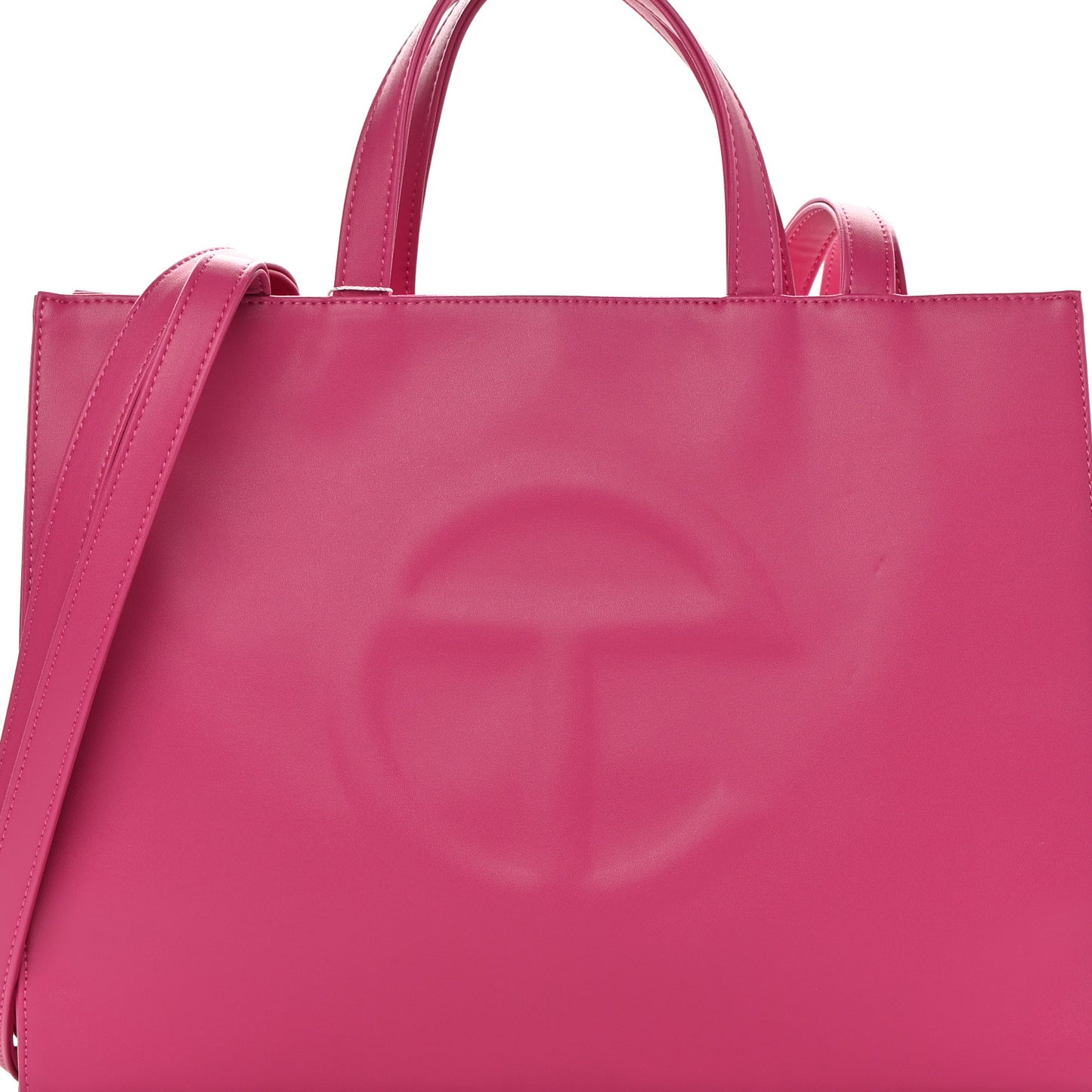 Vegan Leather Medium Shopping Bag Pink