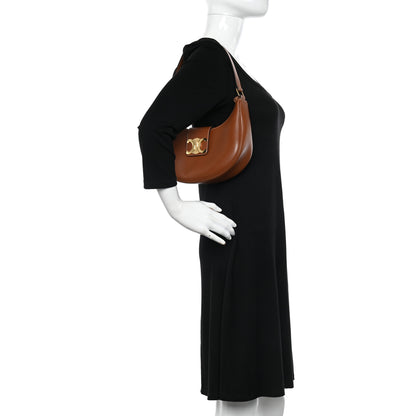 Celine Smooth Calfskin Medium Strap Ava Triomphe Shoulder Bag Tan 2 of 11