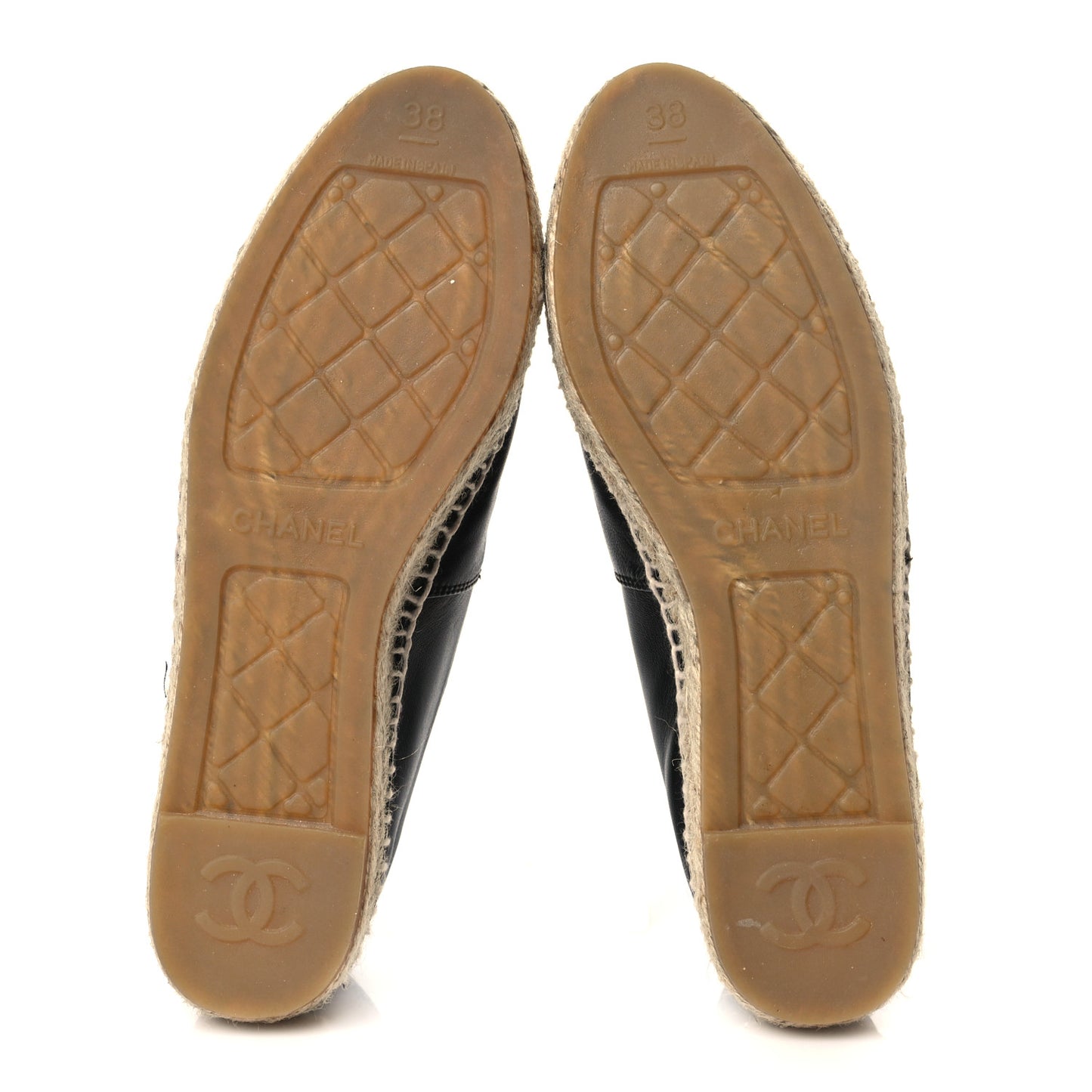 Lambskin CC Espadrilles 38 Black