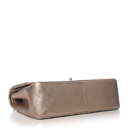 Chanel Metallic Lambskin Quilted Jumbo Double Flap Bronze 4 of 12