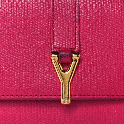 Saint Laurent Textured Calfskin Y Card Holder Fuchsia 7 of 10