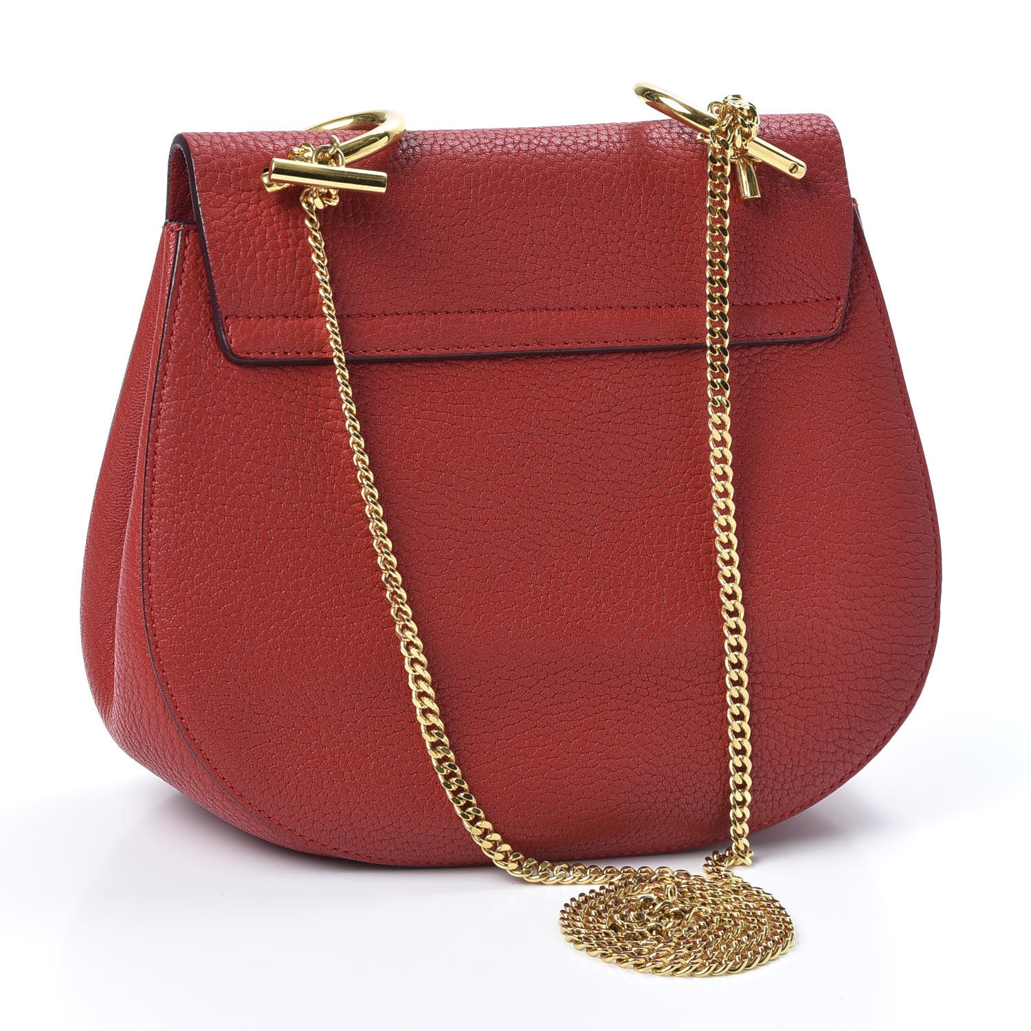 Chloe Grained Lambskin Drew Shoulder Bag Plaid Red 2 of 8