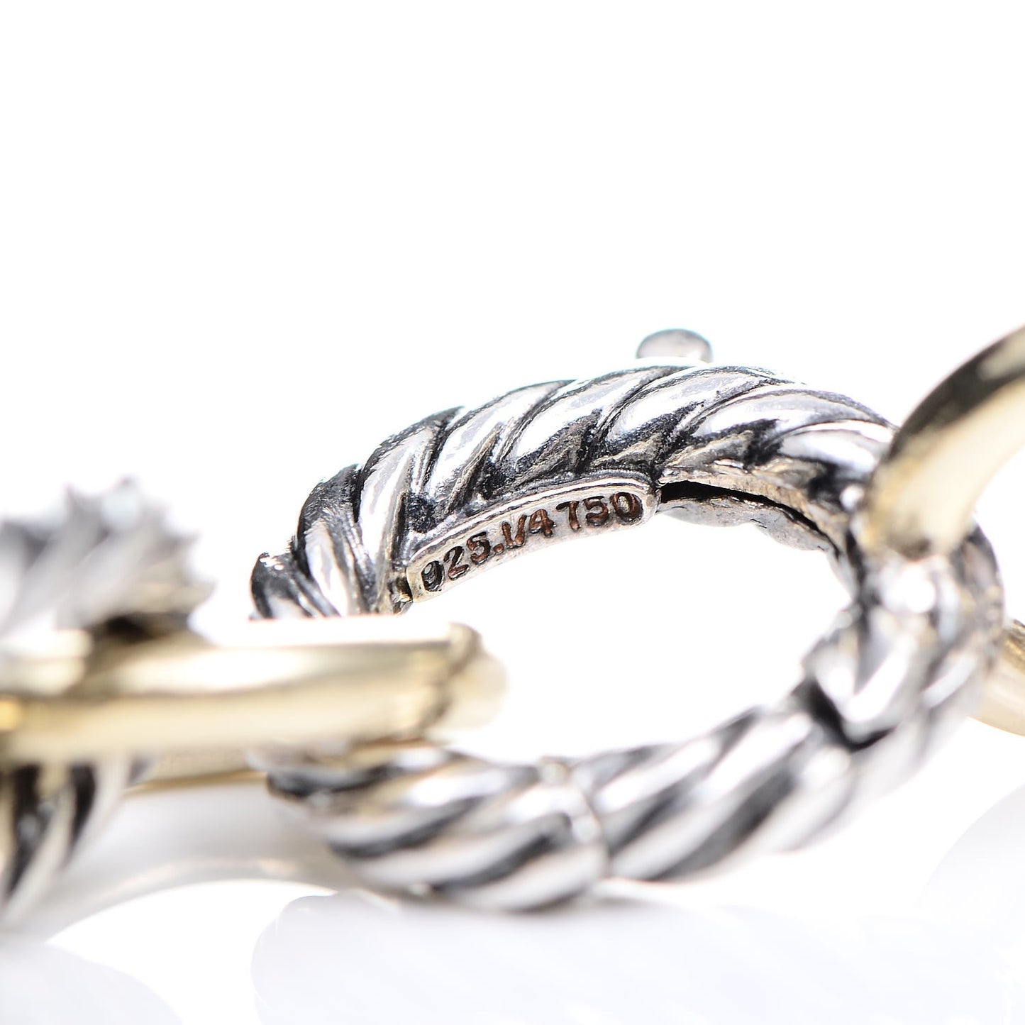 Sterling Silver 18K Yellow Gold 12mm Large Oval Link Bracelet
