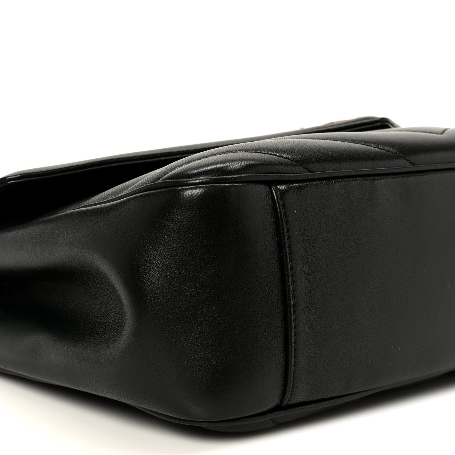 Saint Laurent Lambskin Chevron Quilted Large Loulou Black 13 of 15