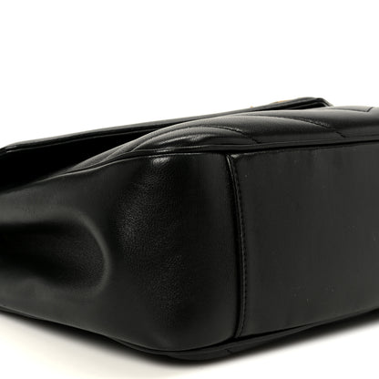Saint Laurent Lambskin Chevron Quilted Large Loulou Black 13 of 15