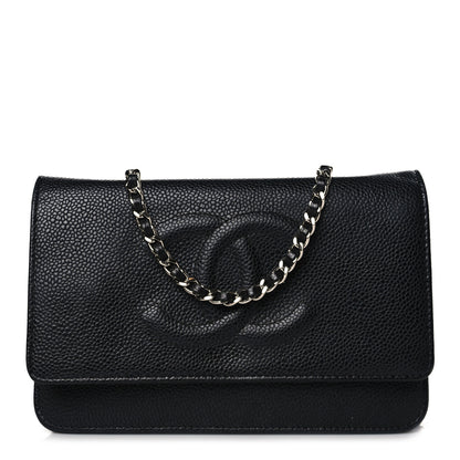 Chanel Caviar Timeless CC Wallet On Chain WOC Black 1 of 11