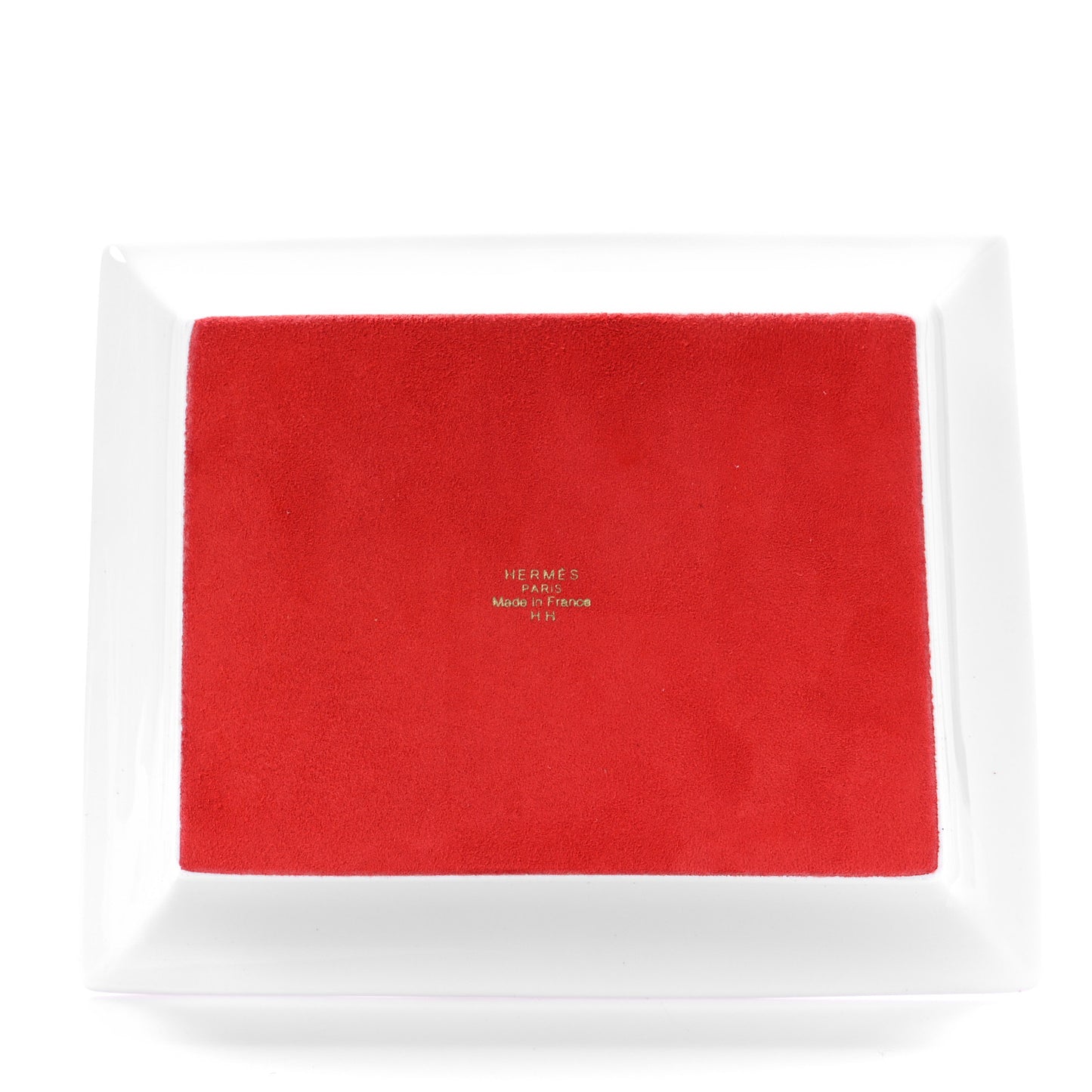 Porcelain Sellier Change Tray Rouge Or