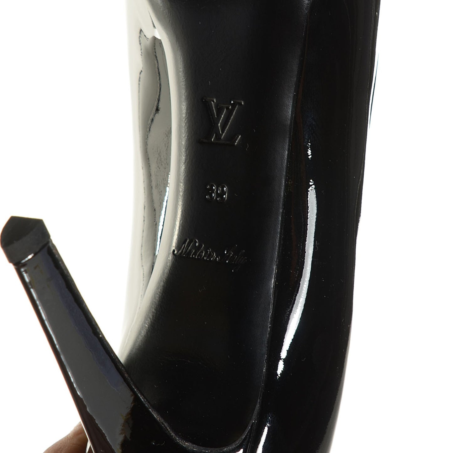 Patent Calfskin Oh Really Pumps 39 Black
